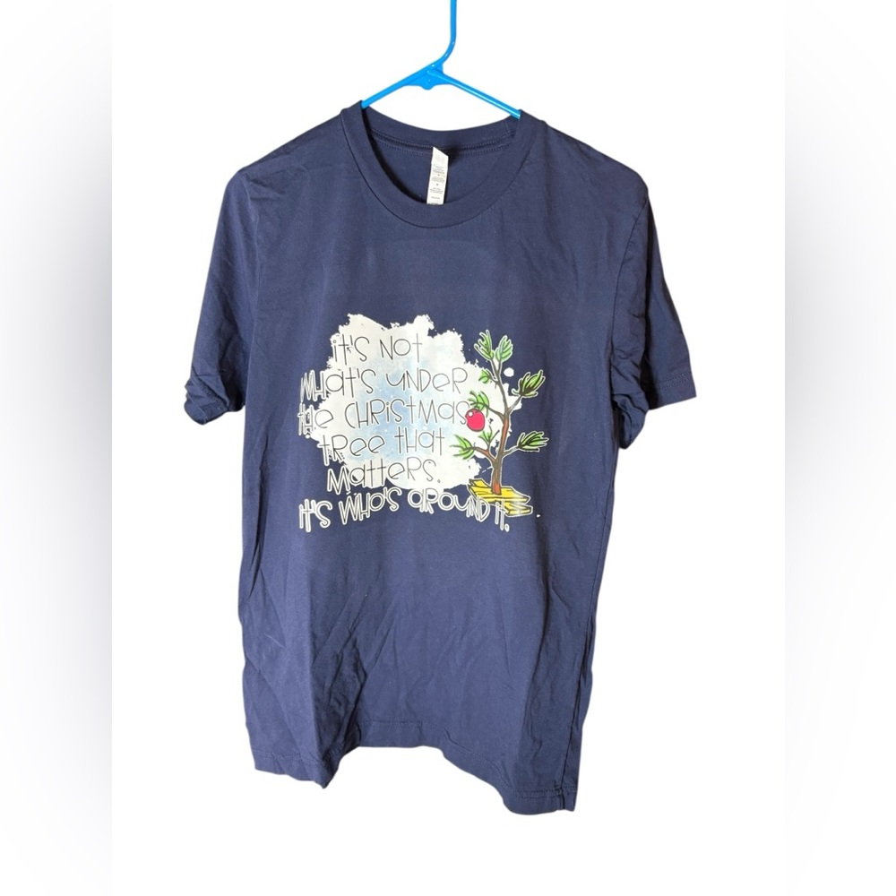 Bella Canvas Navy Blue Christmas Graphic Tee